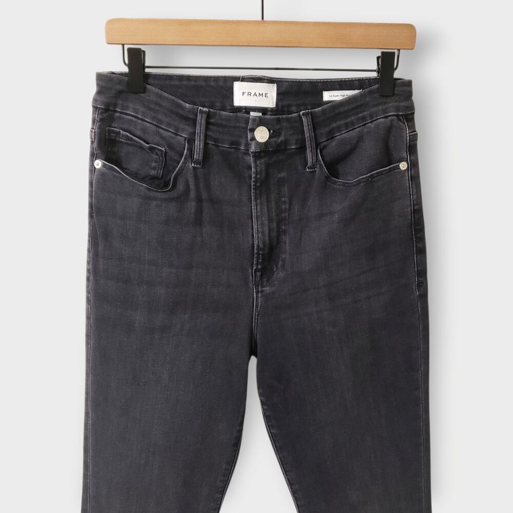Frame Le Super High Mini Boot Split Hem Jeans Nig… - image 2